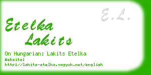 etelka lakits business card